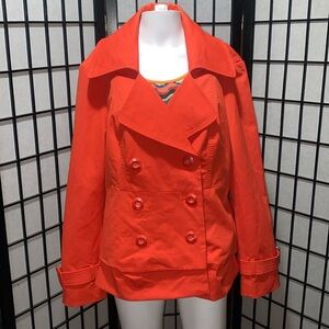New York & Company Orange Blazer Jacket